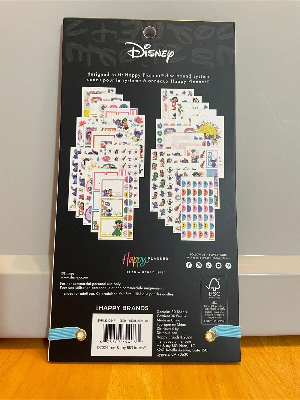 Happy Planner Set of 4 Sticker Organizer Big Planner Accessories Lilo Stitch